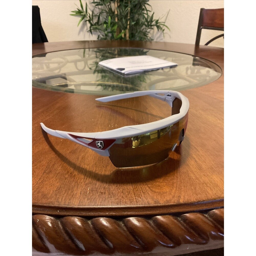 POLARIZED KHAN ONE PIECE SHIELD LENS WRAP AROUND SEMI RIMLESS SUNGLASSES OUTDOOR
